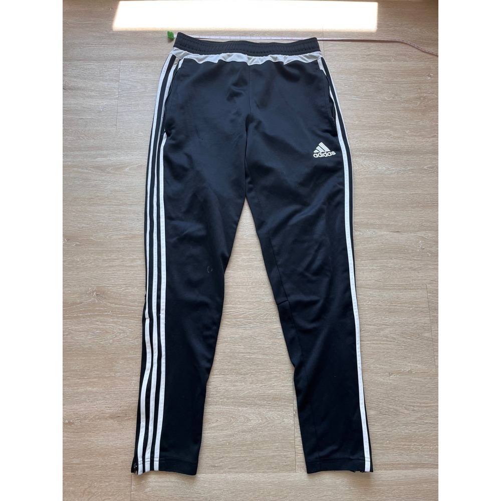 Adidas Climacool Track Pants Womens Medium Black 3 Striped Athletic Ankle Zip